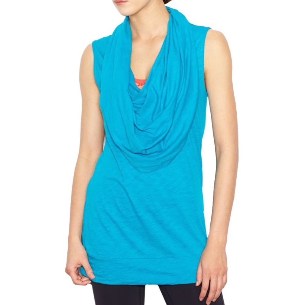 Lucy Cowl Neck Tunic Tank teal Size XS
